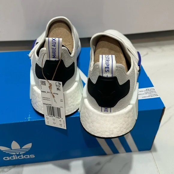 Adidas Nmd R1 W Strap White Women's Size 8 New In Box - Picture 3 of 4